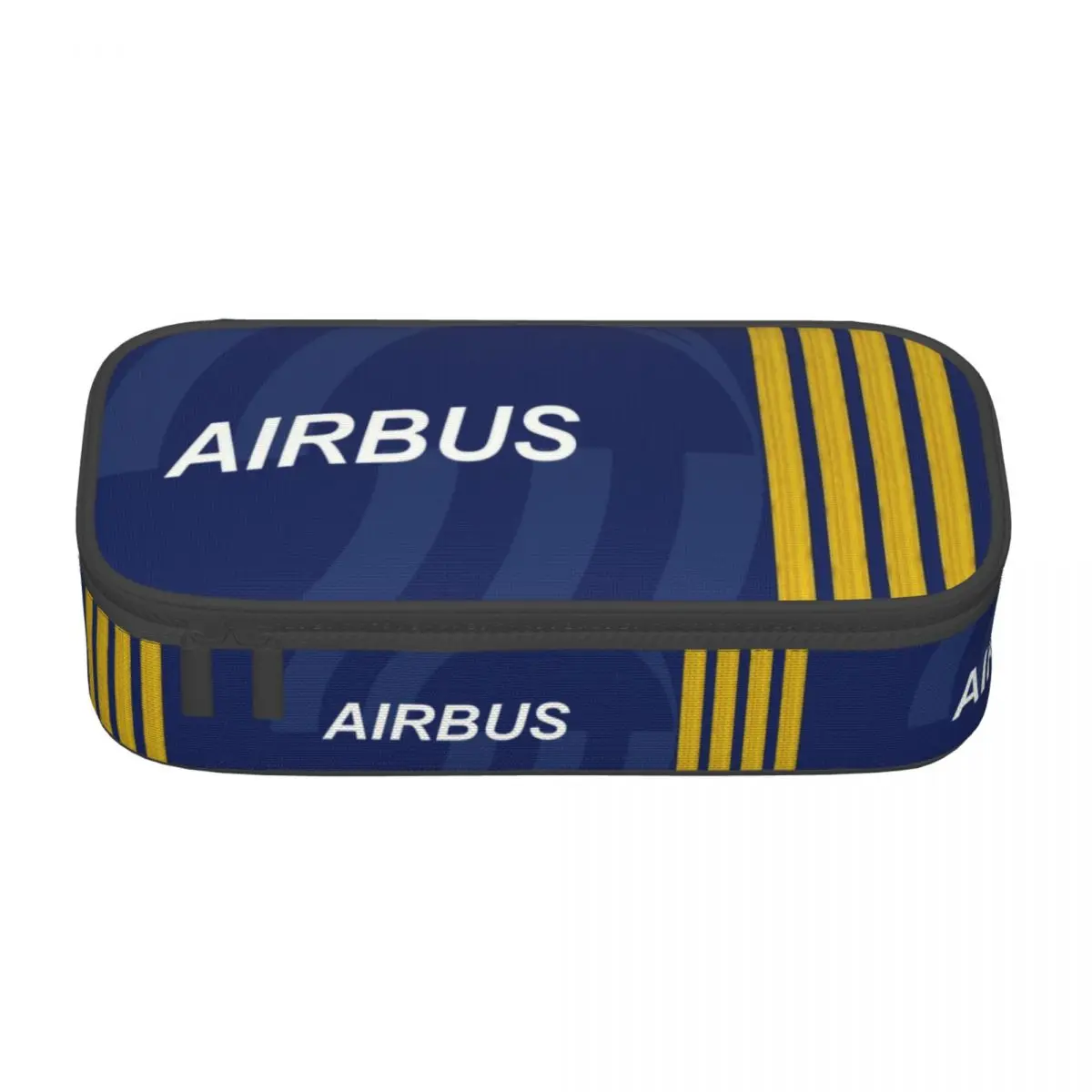 Imagem -02 - Estojos de Lápis Personalizados Bonitos Airbus Pilot para Meninas e Meninos Avião de Aviação Caixa de Bolsa de Caneta de Grande Capacidade