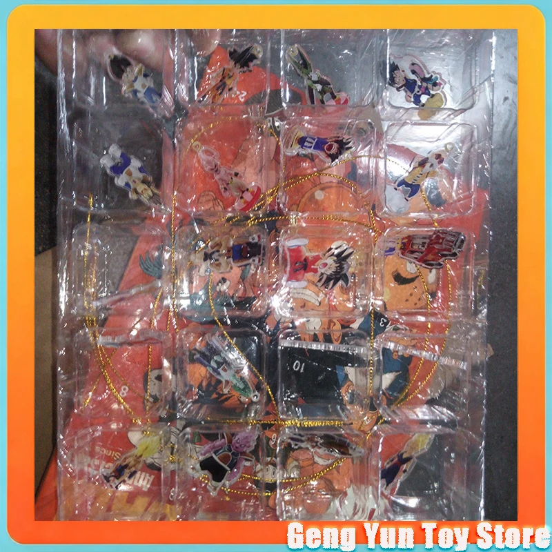 Calendario de Adviento de Navidad de Dragon Ball de Acrílico Plano 2D en Stock, Calendario de Cuenta Regresiva de 24 Piezas, Lindo Juguete de Decoración para el Hogar, Regalo de Halloween