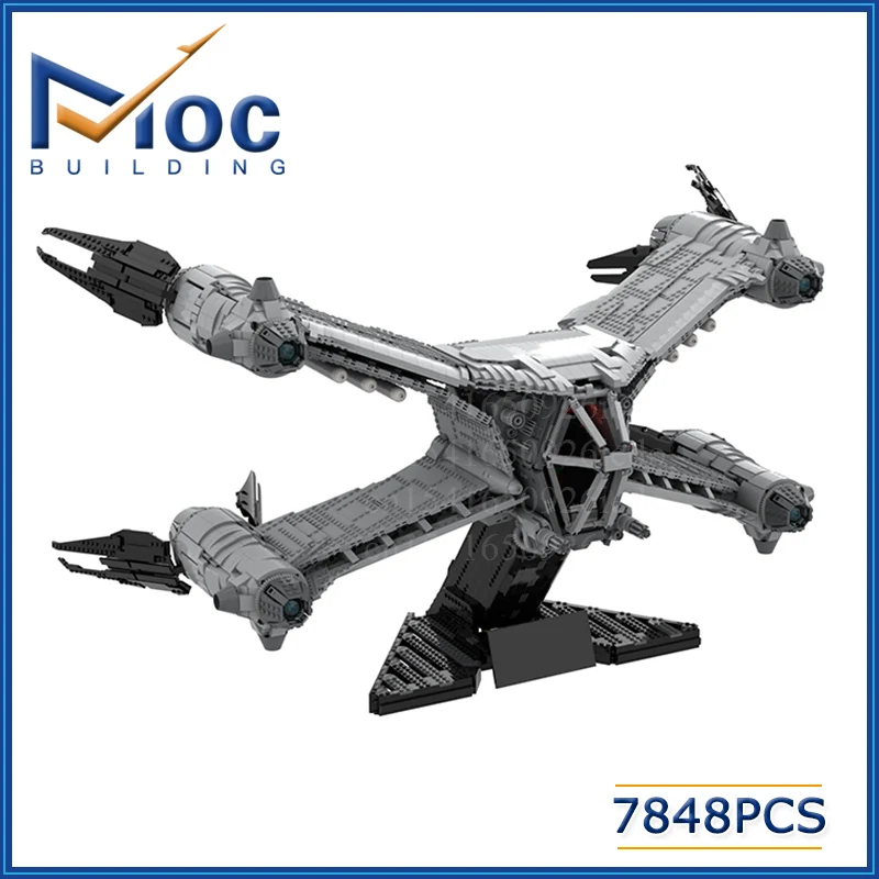 

MOC Building Block SA-23E Aurora Starfury Science Fiction Aircraft Technology Bricks DIY Assembled Model Toy Holiday Gifts