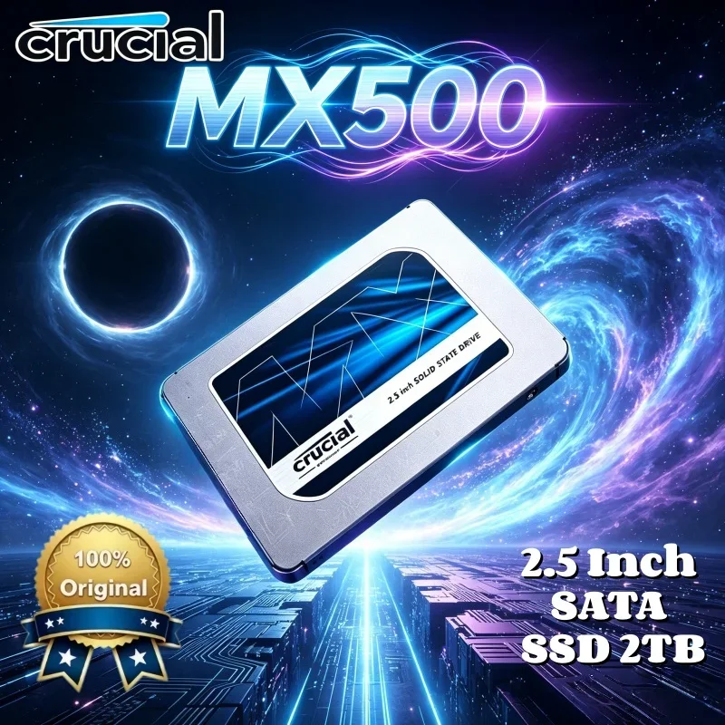 

Crucial MX500 2TB SATA 3 2.5" SSD 3D NAND Flash Storage Internal Solid State Drive Easy Install For Notebook Desktop Computer