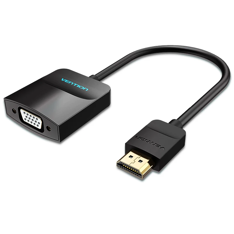 Vention adaptateur HDMI vers VGA 1080P HD mâle vers VGA femelle convertisseur avec câble Audio Jack 3.5 pour Xbox PS4 PC projecteur d'ordinateur portable