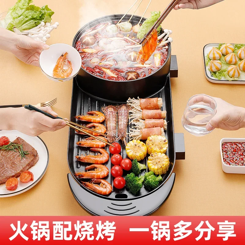 Big Induction Hot Pot Food Warmer Instant Noodle Vegetable Non-stick Bbq Chinese Hot Pot Ramen Machine Fondue Chinoise Cookware