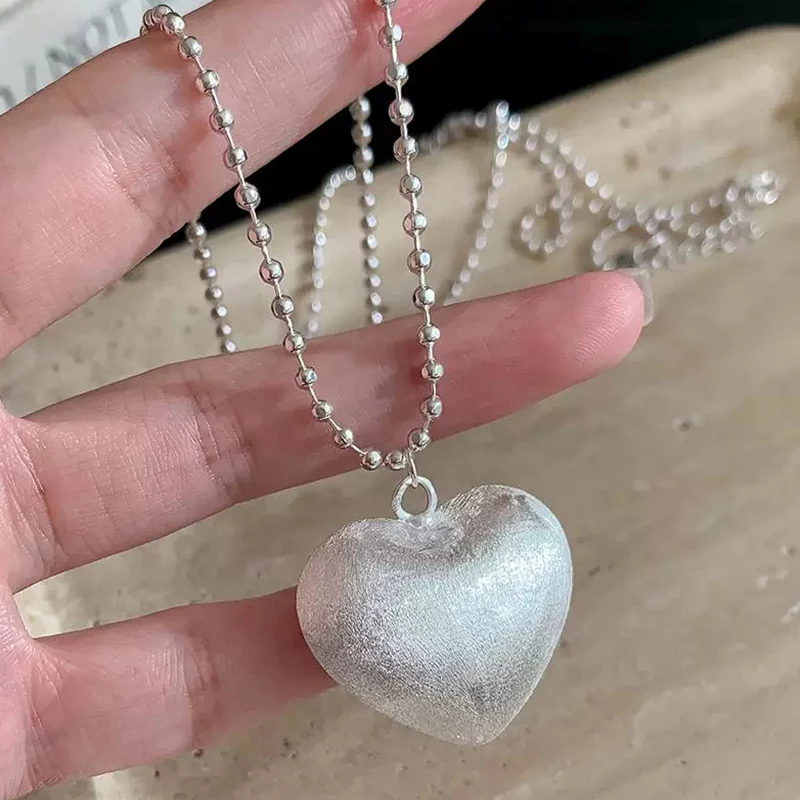 collar-largo-de-lujo-raytimone-cadena-para-sueter-con-corazon-blanco-cepillado-joyeria-elegante-unisex-articulo-nuevo