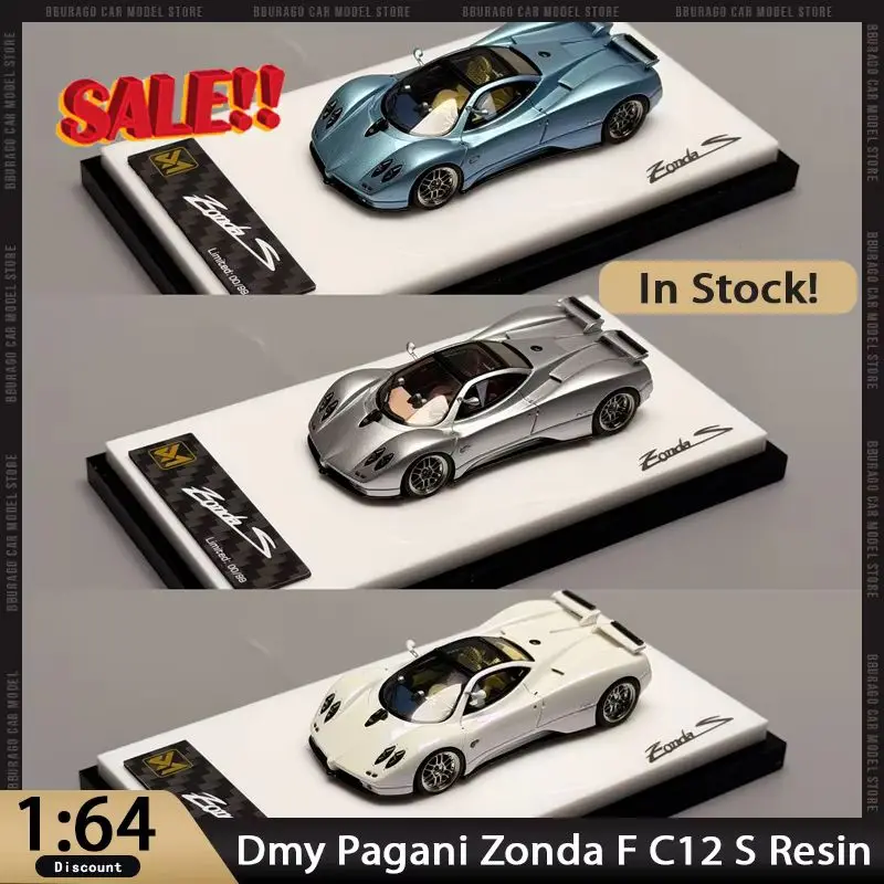 

Новинка в наличии Dmy 1:64 Pagani Zonda F C12 S Wind Детская модель из смолы Миниатюрные литые украшения Pagani Пользовательские игрушки Дети Рождество
