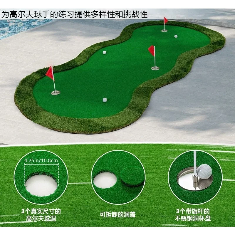 Factory direct sales putter practitioner mobile portable green indoor simulation green mini golf putter green
