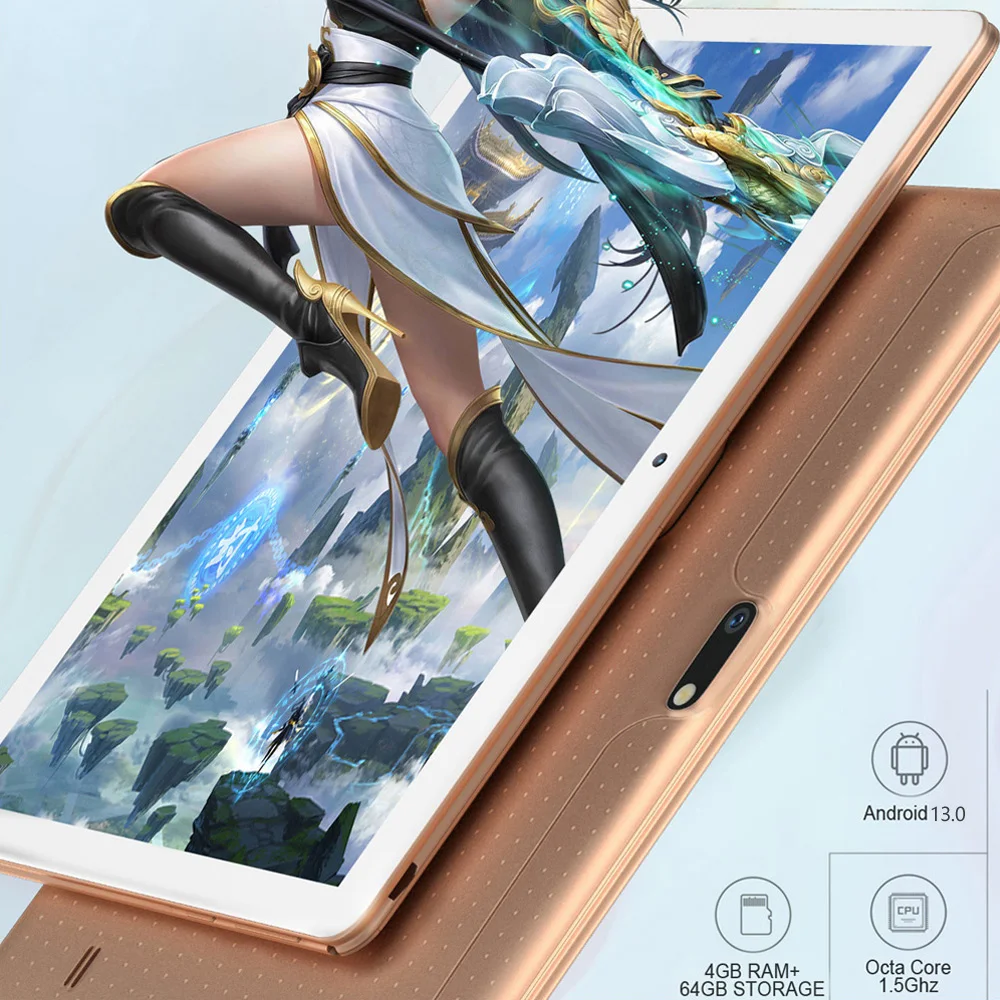 2025 Versi Global Baru 10 Inci Tablet Android Pc Google Play 4GB RAM 64GB ROM Octa Core 3G Panggilan Telepon Tablet WiFi SIM Ganda