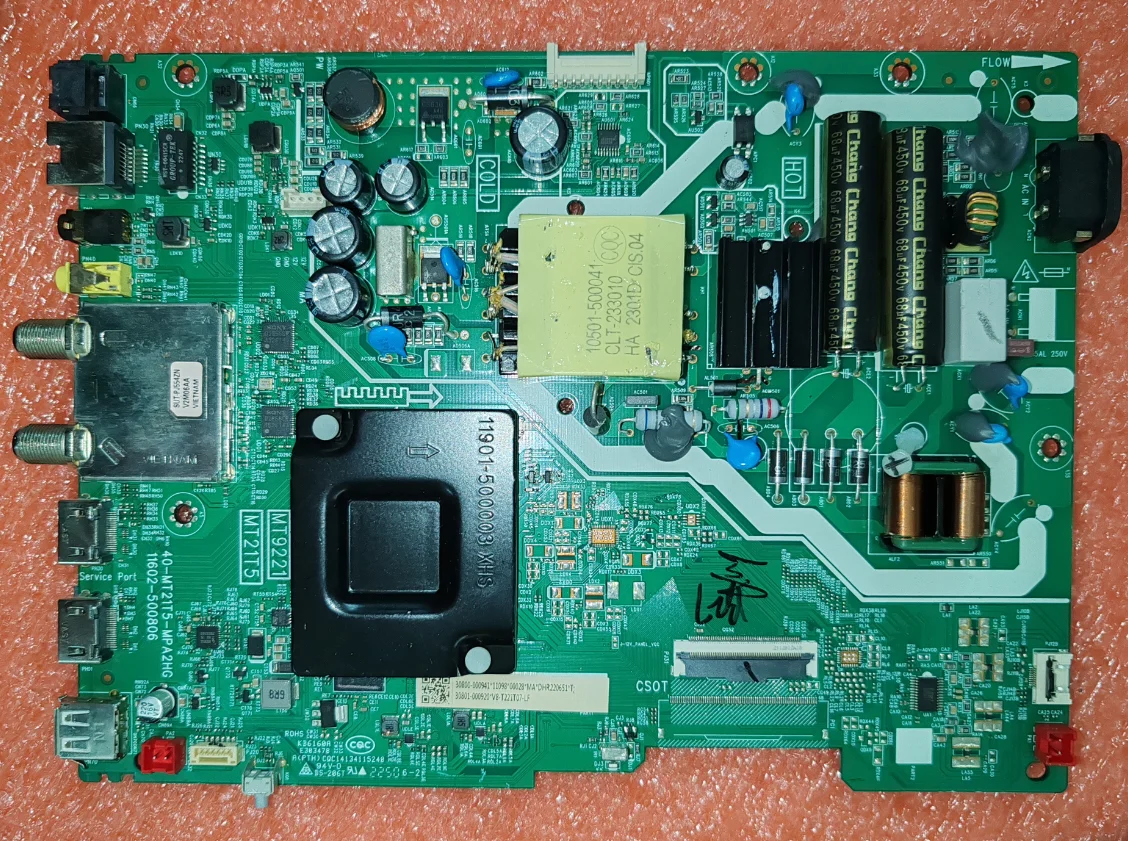 

40-MT21T5-MPA2HG 11602-500806 MT21T5 MT9221 WiFi network LED TV motherboard, physical photo, tested well
