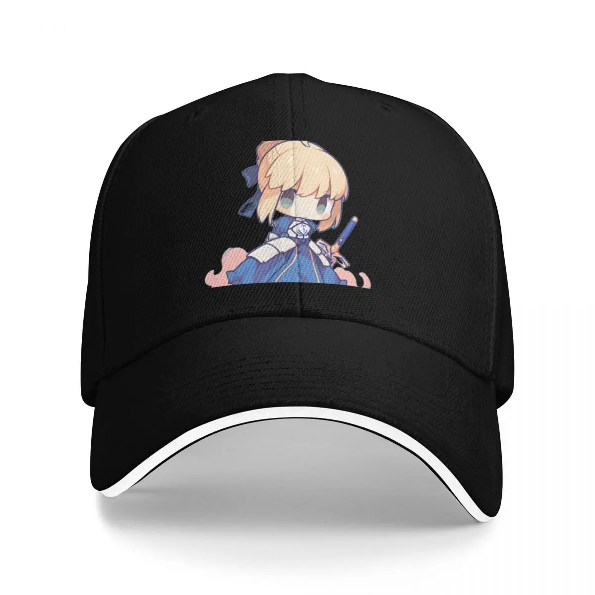 

Saber FT Cute Anime Girl – Chibi Style Baseball Cap dad hat Snap Back Hat Golf Cap Luxury Cap Golf Men Women's