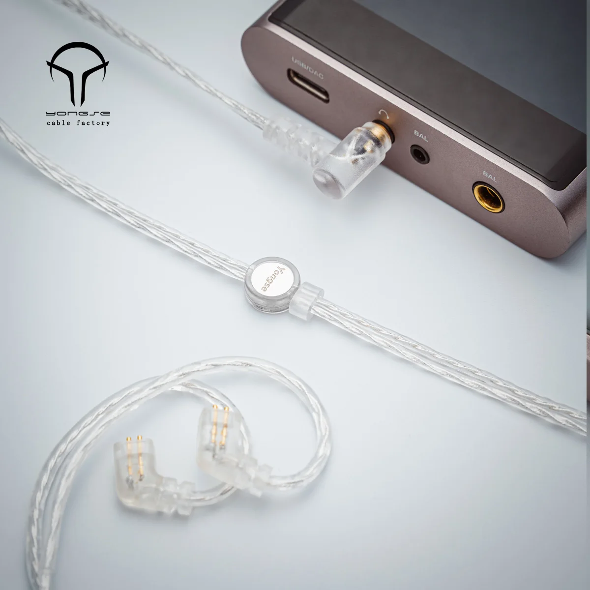 كابل YONGSE Sylvyr مطلي بالفضة ونحاس كريستالي واحد