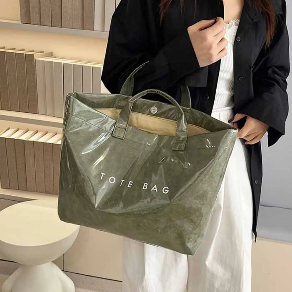 Travel Storage Bag Transparent Jelly Bag Tote Bag Beach Bag PVC Tote Bag Summer Shoulder Pouch Letter Prints Handbags Swimming