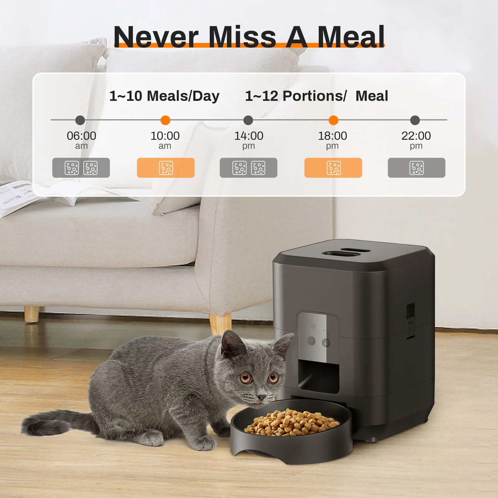 

2L Tuya APP Cat Feeder Programmable Cat Automatic Feeder Cat Food Dispenser Smart Pet Feeder Dog Automatic Feeder