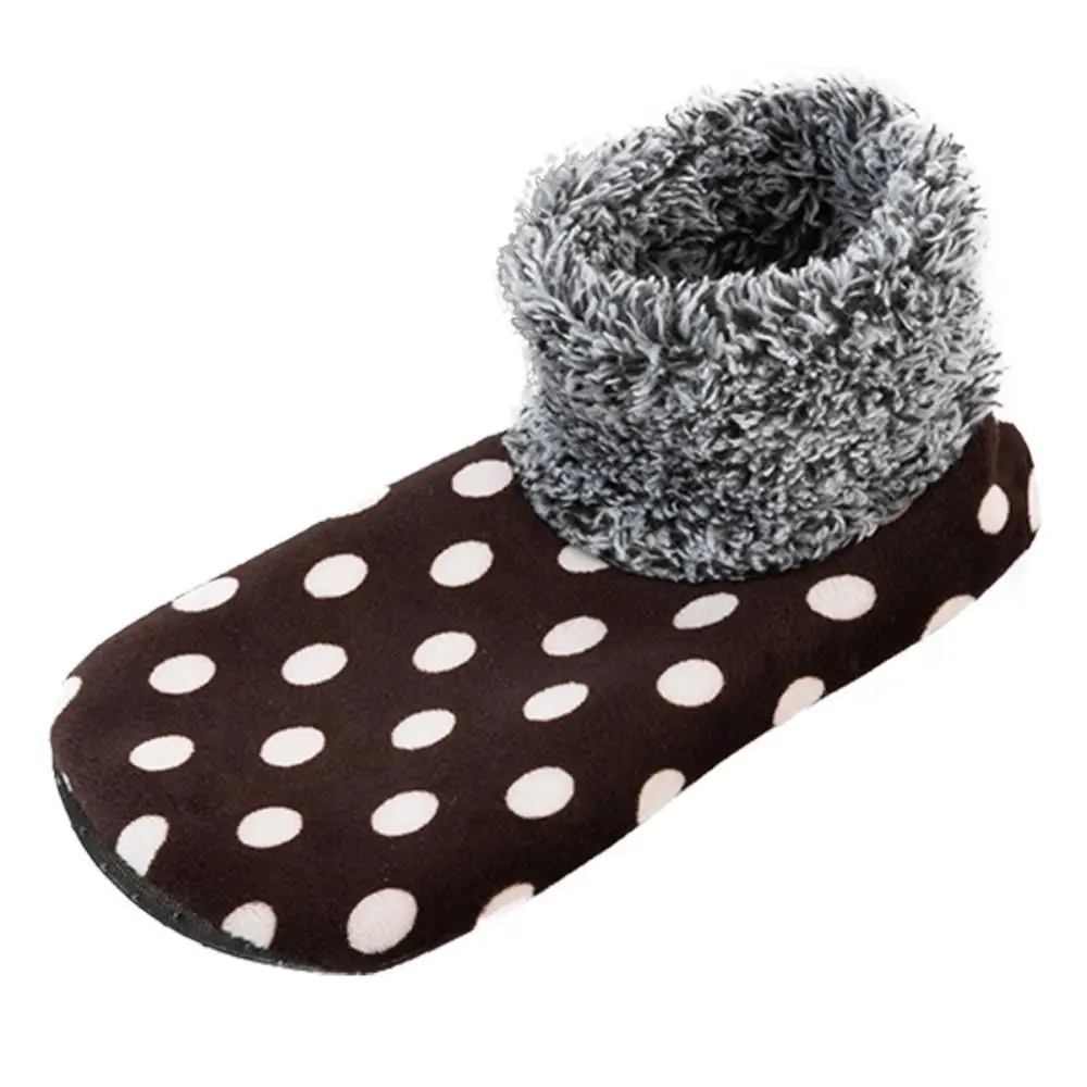 Fashion Winter Warm Home Bed Sock Round Dot Thermal Non Slip Sockings Elastic Indoor Thicken Floor Socks For Women