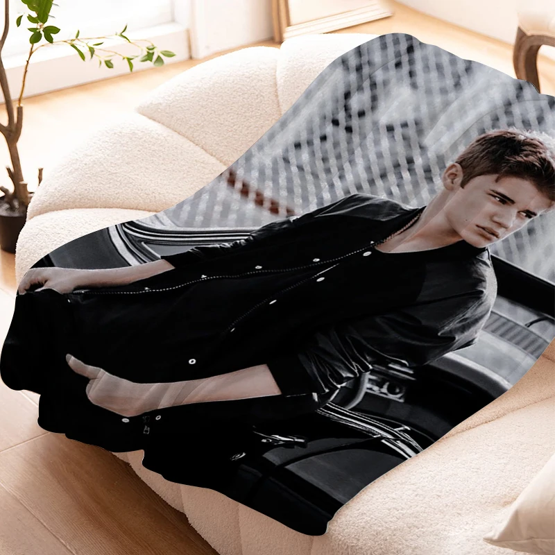 Fleece Blanket Sofa Winter Warm Justin Bieber Knee Bed Camping Nap Flannel Fluffy Soft Blankets King Size Microfiber Bedding