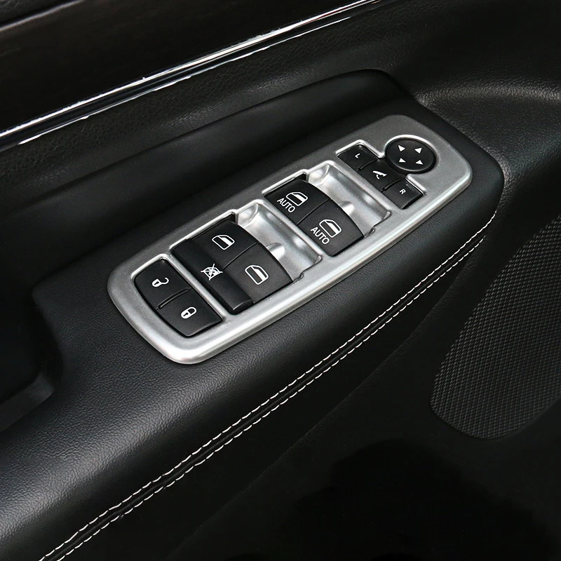 ل جيب جراند شيروكي WK2 2011 2012 2013 2014 2015 2016 2017 2018 2019 2020 زجاج نافذة السيارة رفع زر التبديل غطاء لوحة #5