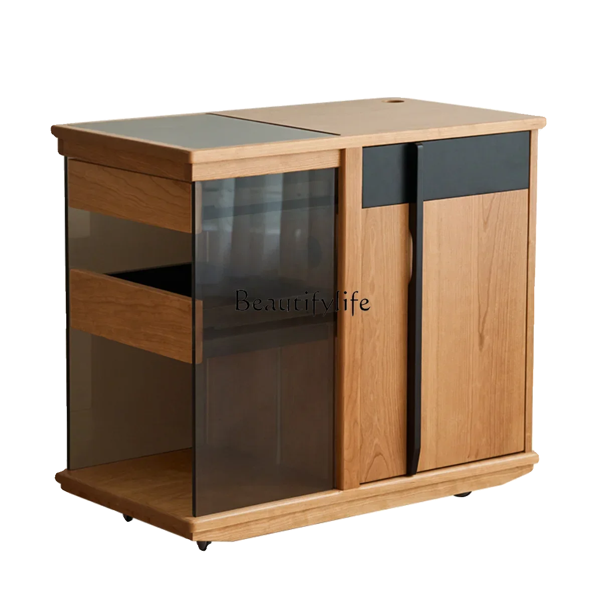 

XX39Cherry solid wood office under bucket table living room sofa side cabinet