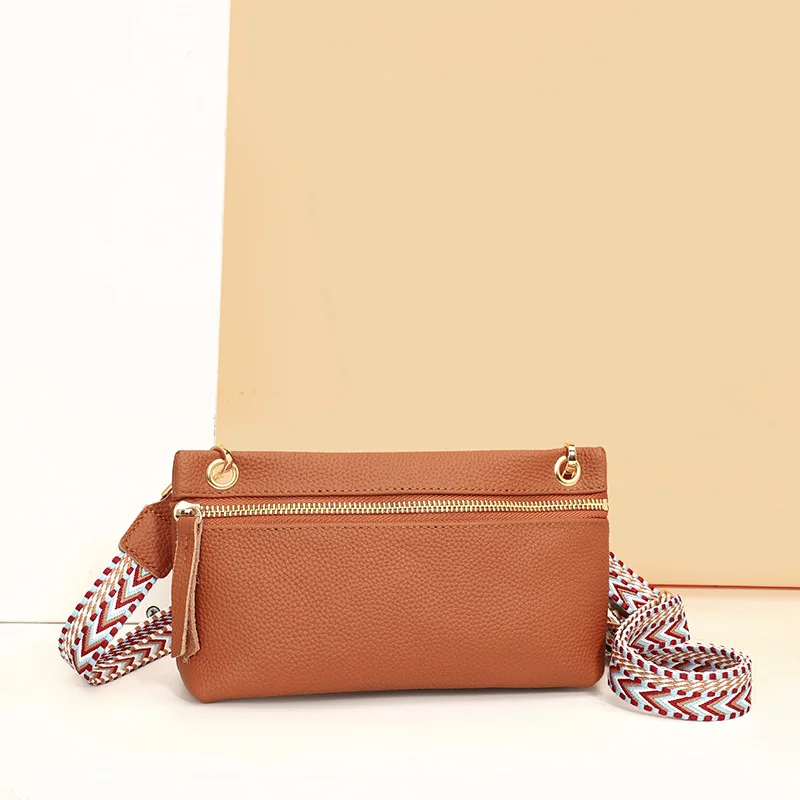

2025 New Niche Shoulder Bag Women Top-grain Leather Crossbody Trendy Phone Case Fashion Purse