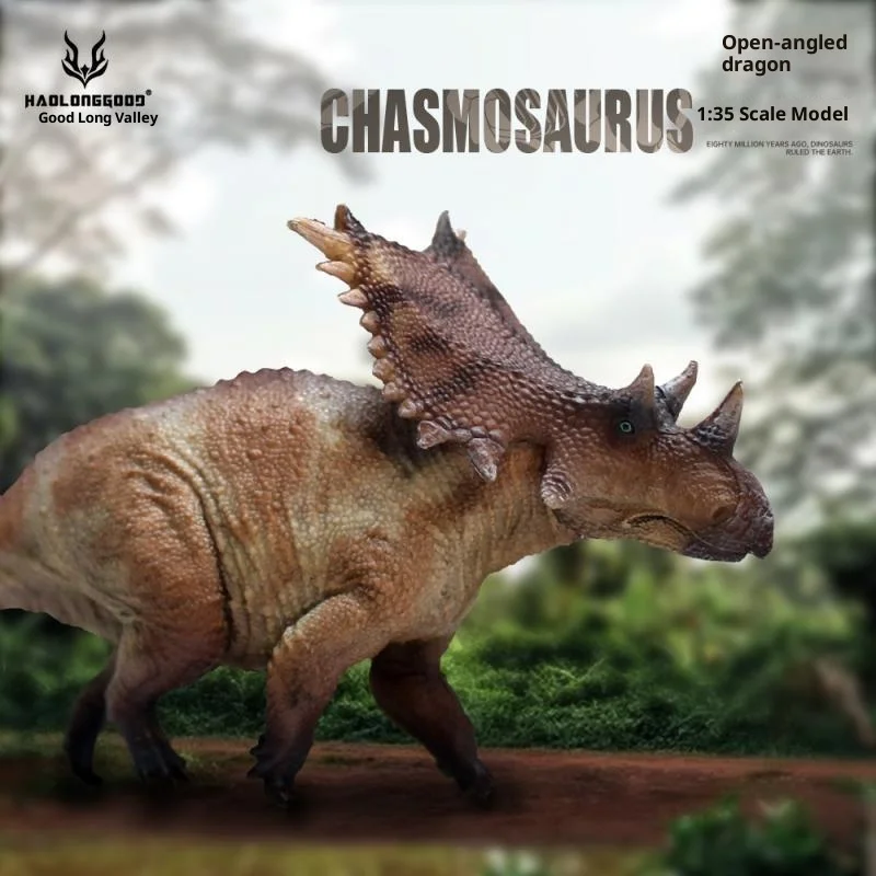 

Prehistoric Dinosaur Simulation Model 1/35 Chasmosaurus Figurines Toys Collectibles Desktop Ornaments Holiday Gifts For Friends