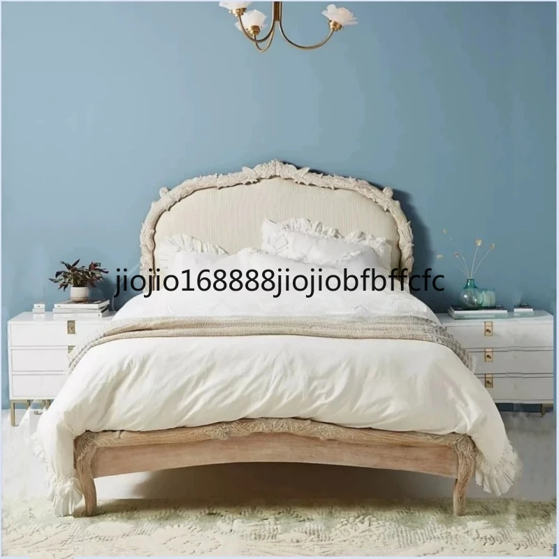 Suitable for French retro solid wood bed hand-carved zoo princess bed