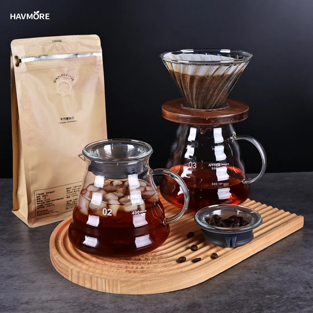 Havmore Clear Borosilicate Glass Espresso Barista Pour Over Coffee Maker Server Dripper Accessories Tools 3 Havmore Clear Borosilicate Glass Espresso Barista Pour Over Coffee Maker Server Dripper Accessories Tools 3