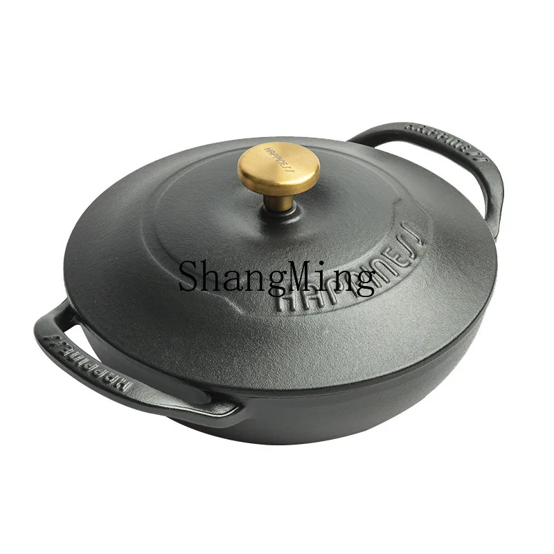 

Чугунная эмалированная кастрюля PYH 21 см для супа, риса и других блюд, многофункциональная, без покрытия, для домашнего использования