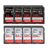 SanDisk Ultra/Extreme/Extreme PRO SDCard 256GB 128GB 64GB SDXC 32GB SDHC Memory Card C10 U1 U3 Carte SD Card USH-1 for Camera
