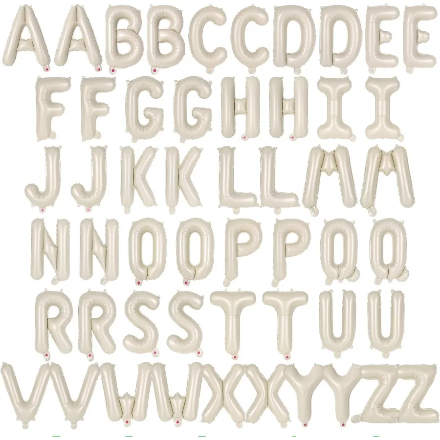 52 قطعة بالونات حروف كريمية 16 بوصة احباط الأبجدية رسالة بالونات حرف AZ بالون راية عبارة مخصصة بالون لعيد الميلاد P