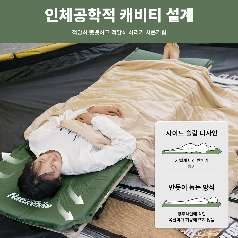 Naturehike Self-inflating Mattress D03 Inflatable Mattress 5CM Air Mattress Tourist Foam Sleeping Mat Camping Mat Tent Mattress