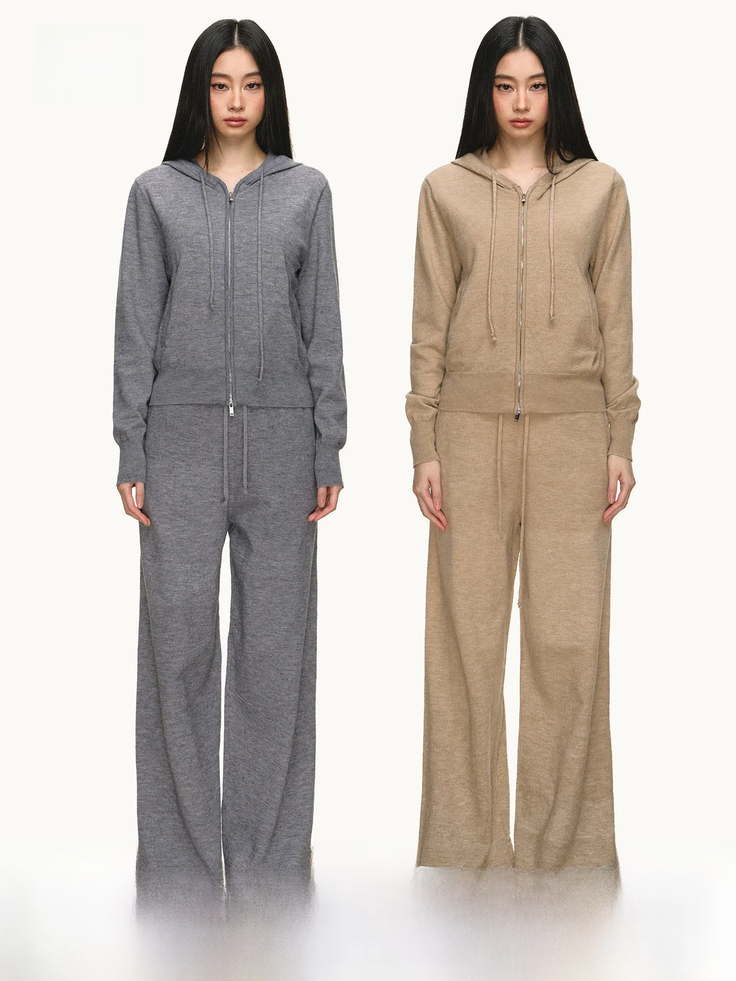 

Комплект Anna Aneae: повседневный вязаный костюм для женщин, весенний худи и брюки на шнурке, модный спортивный костюм-двойка для молодежи