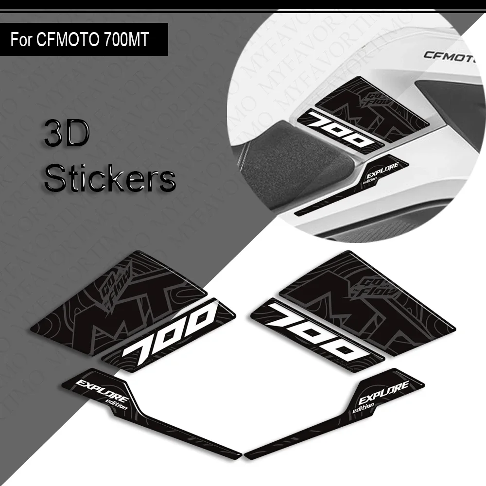 

For CFMOTO CF MOTO 700MT 700 MT Touring ADV Adventure Motorcycle Tank Pad Side Grips Gas Fuel Oil Knee ADHESIVE Stickers Decals