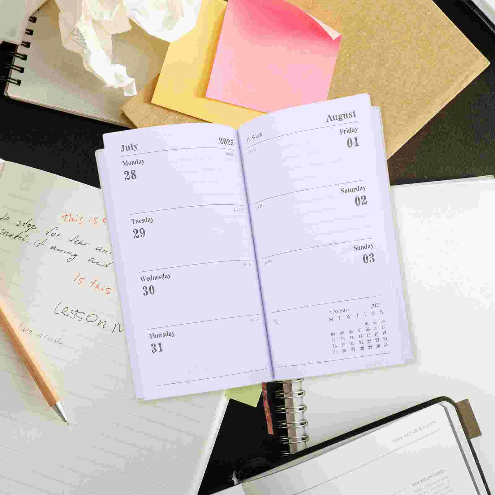 2025 Weekly Planner Schedule The Notebook Portable Calendar Students Agenda Notepad