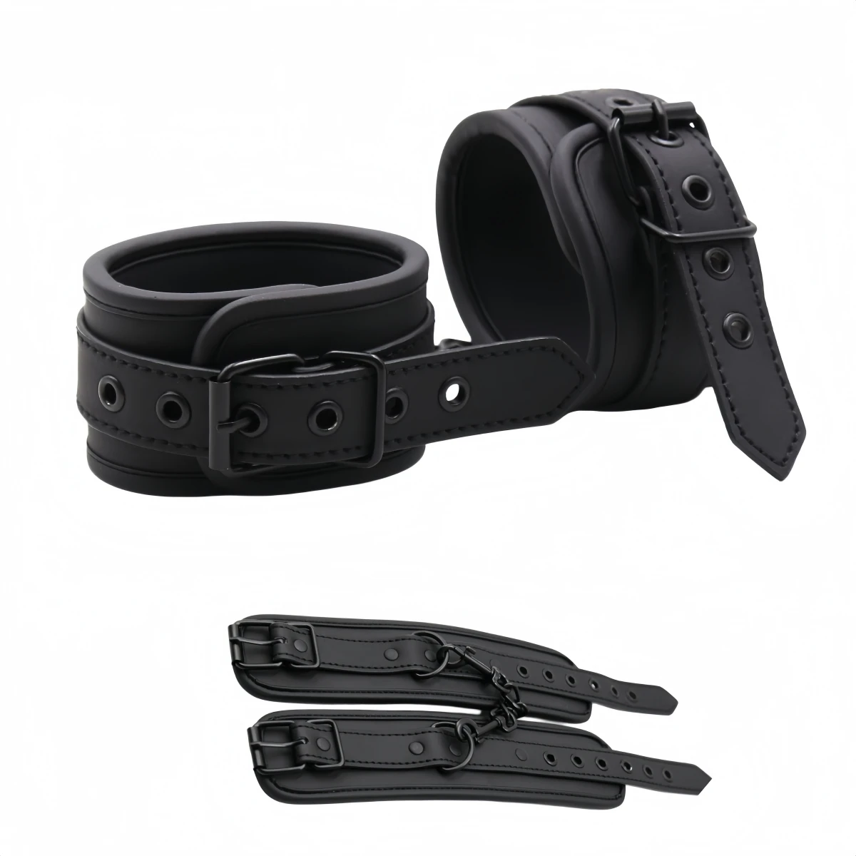 Pu Leather Handcuffs And Footcuffs Fashion Game Party Binding Suitable For Cosplay Costume Accessories Stage Performance Props