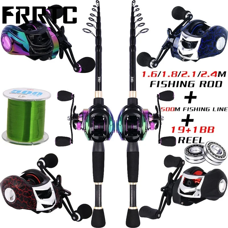 

Fishing Rod and Reel Set Fishing Combo Telescopic Fishing Rod with Baitcasting Fishing Reel for Freshwater or Saltwater Fishing