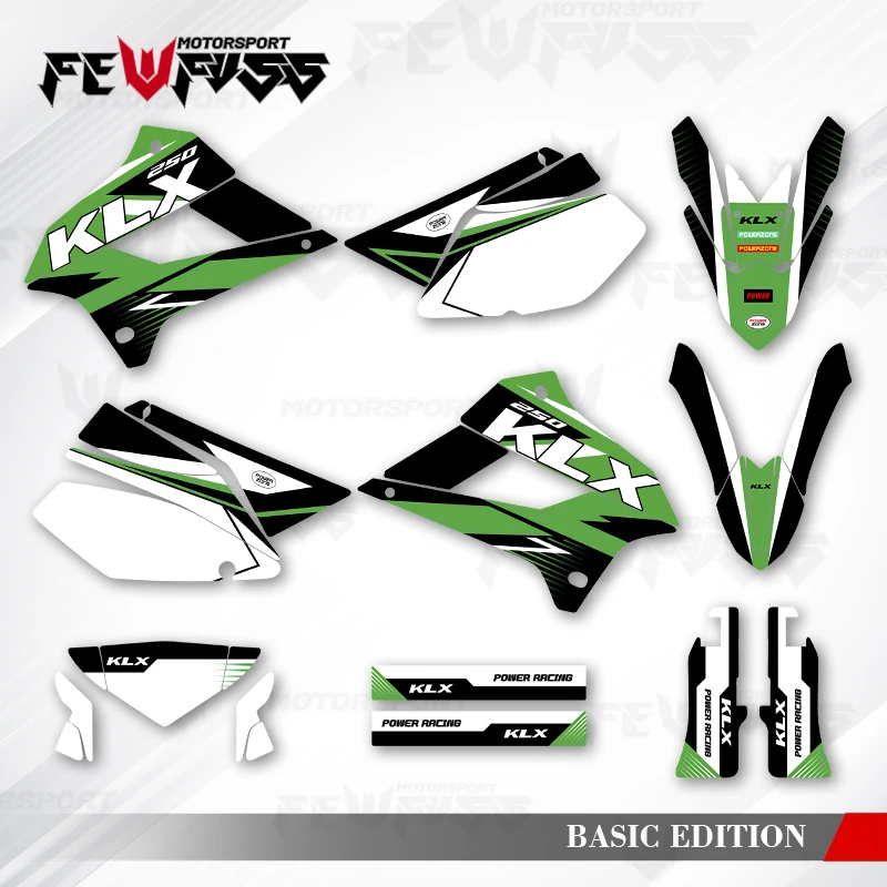 

Графические наклейки Fewfuss, наклейки для мотоцикла, фон на заказ для KLX250 KLX 250 2008 2009 2010 2011 2012 2013 2014-2021 001