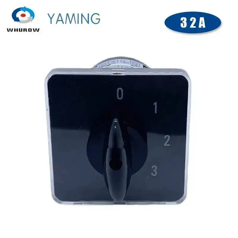 YMZ12-32/3 Four Position 0-3 Changeover Selector 32A Three Poles Silver Contact Manual Transfer Rotary Cam Switch LW31