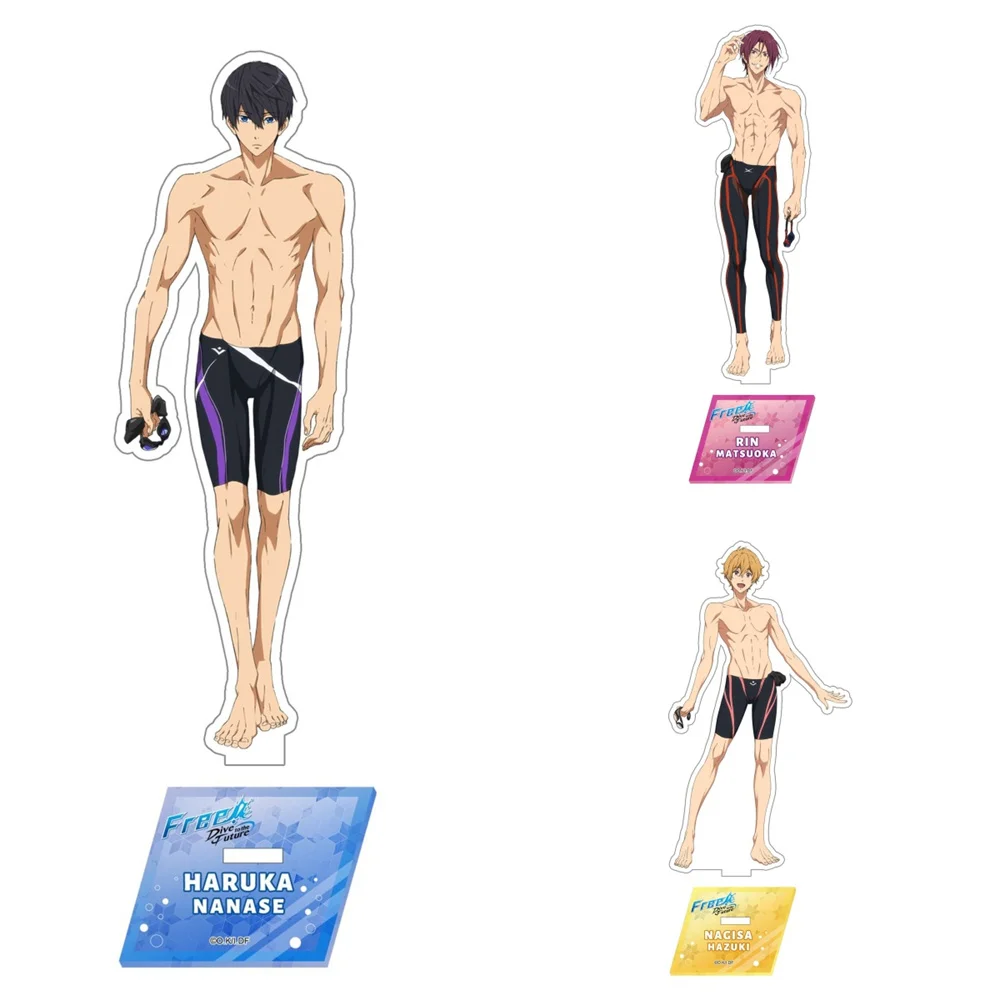 5PCS Anime Free!-Eternal Summer Acrylic Stand Model Cosplay Characters Ornament Accesorios Goods Collection Gifts 15CM