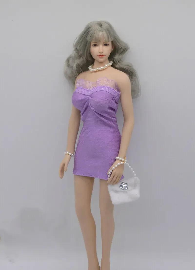 

1/6 Scale Female Soldier Accessories Clothes Lace Bag Hip Dress