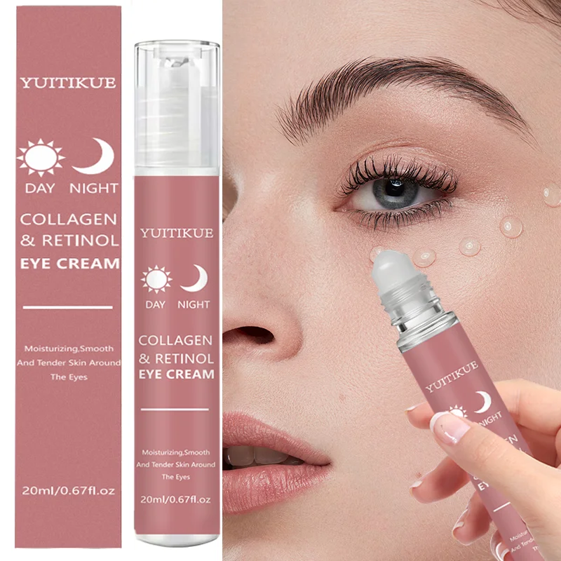 Creme para Olhos YUITIKUE com Colágeno e Retinol |   Cuidado Dia e Noite, Firmador e Hidratante para a Área Delicada dos Olhos 20ml