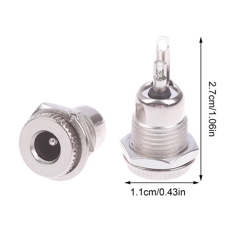 5 Pçs/set DC099 5.5X2.1MM DC Power Jack Soquete Feminino Painel de Montagem Conector Terminal de Metal Conector Adaptador de Plugue