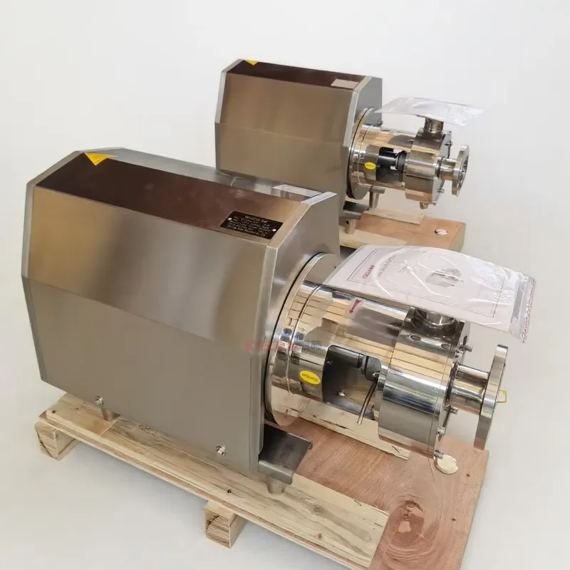 Single Stage Food Grade High Shear Inline Mixer Pump with Hopper Low Pressure Liquid Transfer Homogenizing Pump for Machining