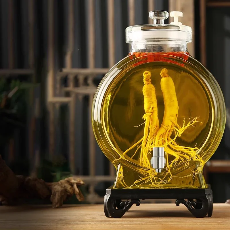 

sparkling wine glass bottle sealing with faucet household sparkling wine jar