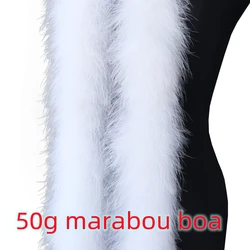 2Meter Marabou Turkey Feather Boa 50g White Plumas Scarf Wedding Accessories Holiday Decorations Sewing Trimmings Manmade Decor