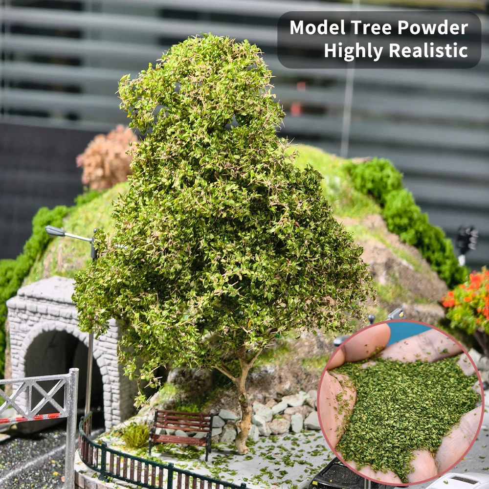 100ML/Bottle Simulation Tree Powder Model Making Material DIY Tree Leaves Grass Scene Building Railway Train Military Diorama - view 3
