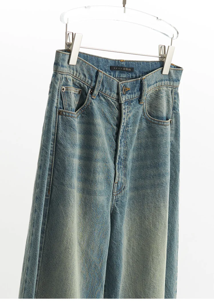 A Must-Have for Pear-Shaped Figures~ High-Waisted Casual Jeans, Cotton and Linen Wide-Leg Pants That Cover the Body, Women's Long Pants, New Spring 2026 Style