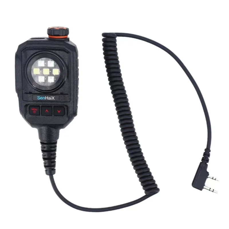 SenHaiX Microphone k interface is suitable for Baofeng RETEVIS TYT KENWOOD walkie talkie With lighting and flash function HAM