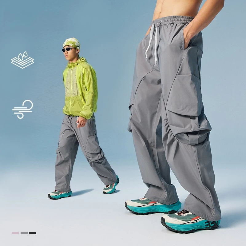 Unisex Water-Repellent Hiking Pants Side Zipper Pockets for Outdoor Trekking & Urban Casual