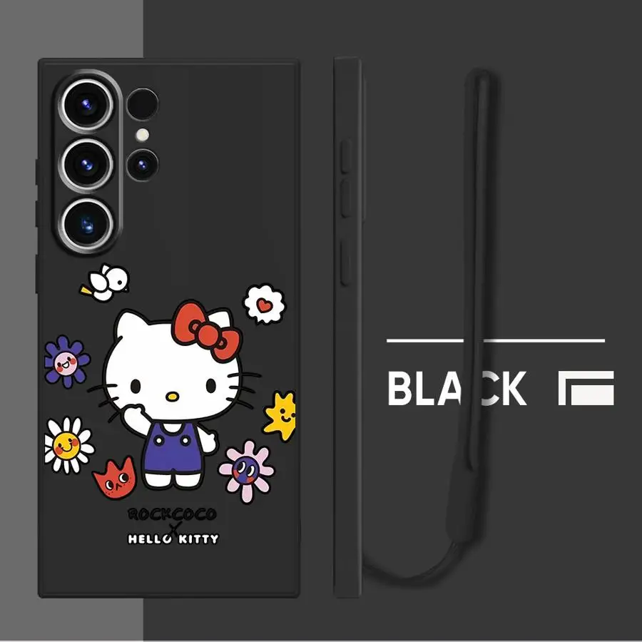 Custodia morbida per Samsung Galaxy S21 Plus Note 20 10 Ultra S23 S25 Edge S22 Ultra S20 S24 FE Hello Kitty Divertente
