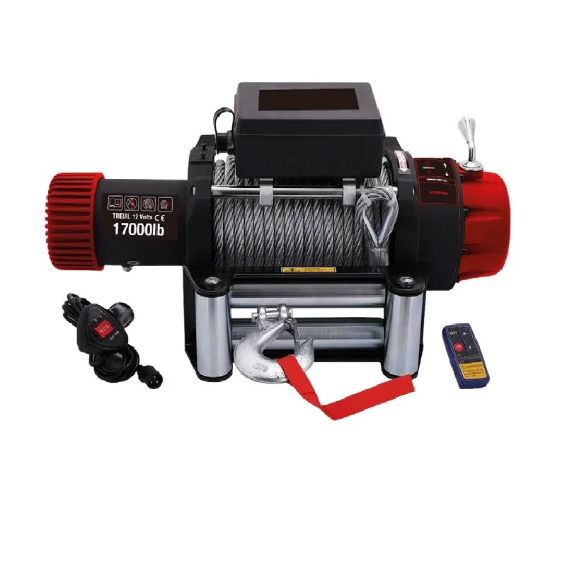 Professional Pure Copper Moto 7.5hp/5.8kw 12v 17000Lb Steel Rope Winch for Sale