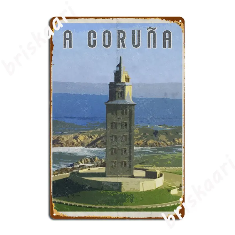 A Coruna Galicia Spain Art Metal Sign Wall pub Club Bar personalized Wall Decor Tin sign Posters