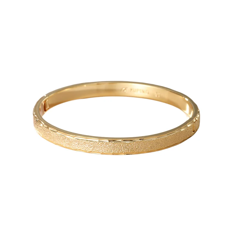 Classical 24K Gold Plated Circle Bangle For Women Charm Jewelry Exquisite Classical Decoration New Trends 2024