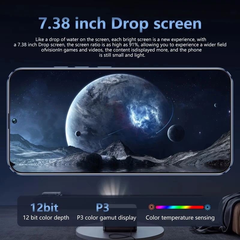 هاتف Povo 6 Pro الذكي 5G كاميرا 108MP 7.3 بوصة 120 هرتز شاشة Super AMOLED Snapdragon 8 gen3 النسخة العالمية غير مقفلة Celulares